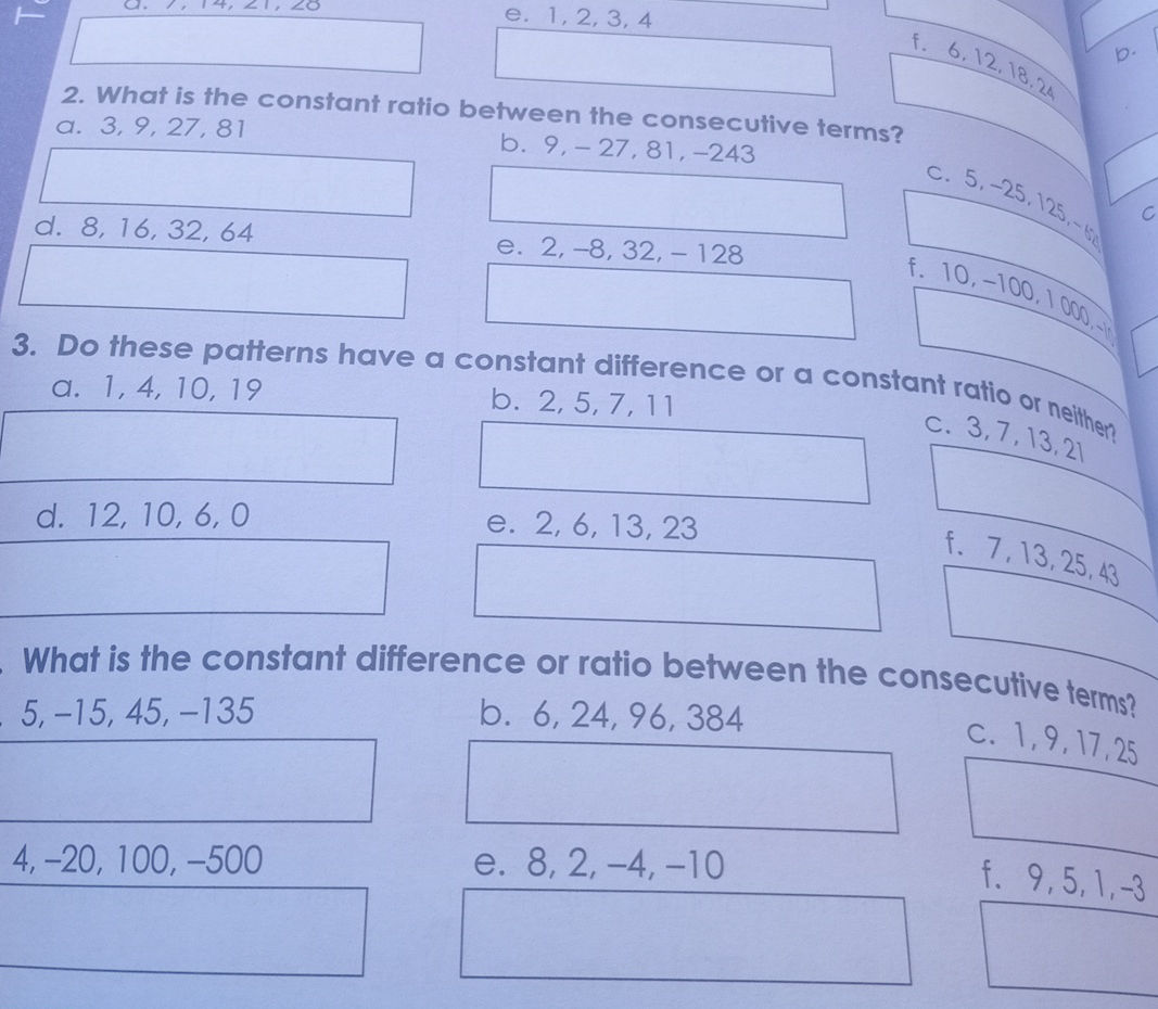 2. What is the constant ratio between the | StudyX