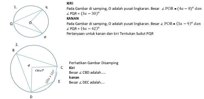 1. KIRI Pada Gambar di samping, O adalah | StudyX