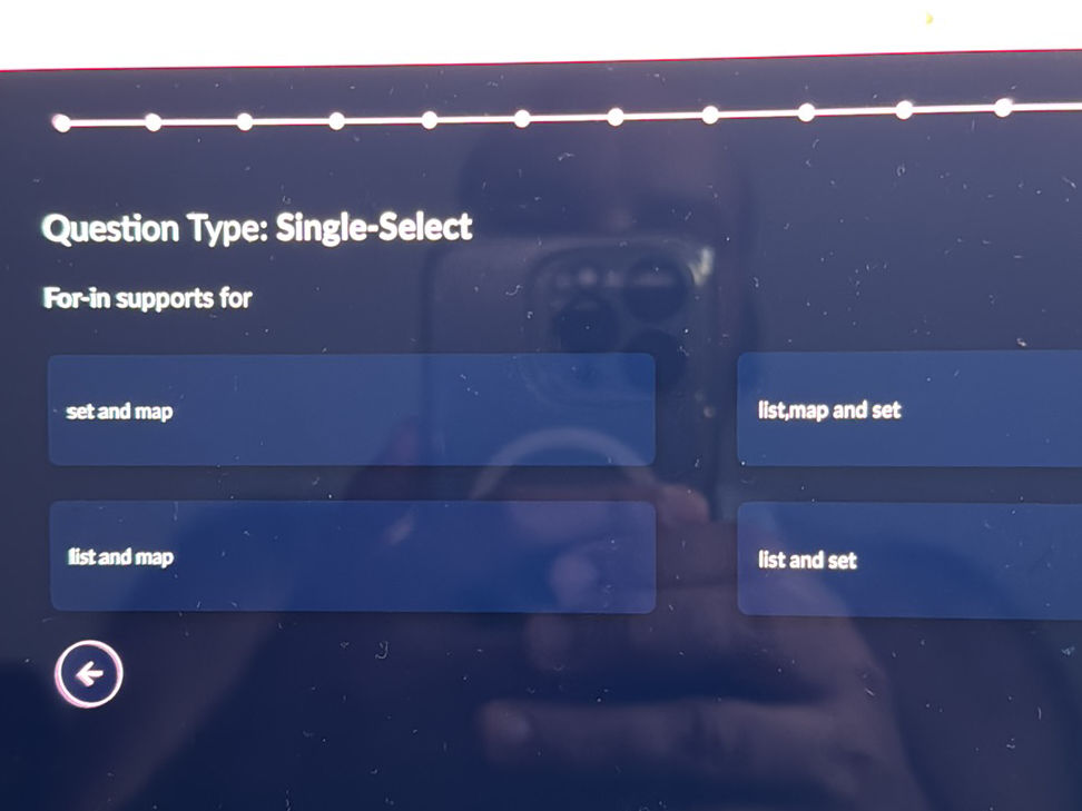 Question Type: Single-Select For-in | StudyX