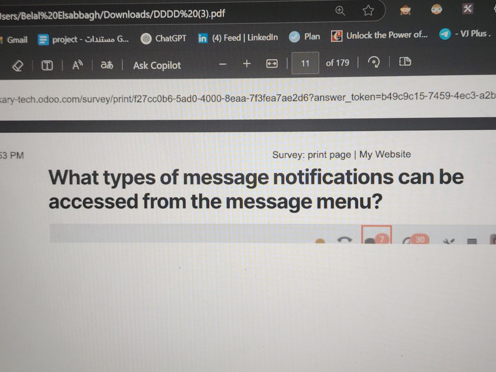 What types of message notifications can be | StudyX