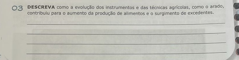 03 DESCREVA como a evolução dos instrumentos | StudyX