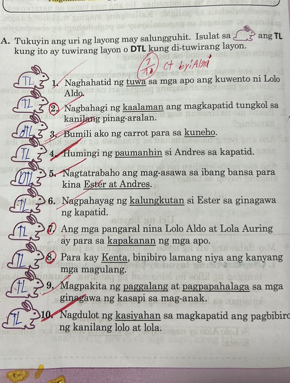 A. Tukuyin ang uri ng layong may | StudyX