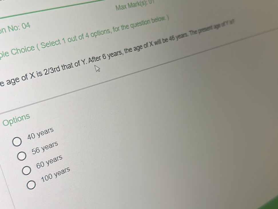 The age of X is 2/3rd that of Y. After 6 | StudyX