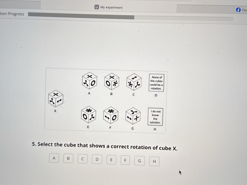 5. Select the cube that shows a correct | StudyX