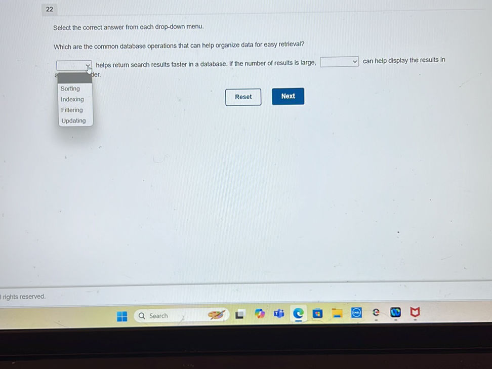 Select the correct answer from each | StudyX