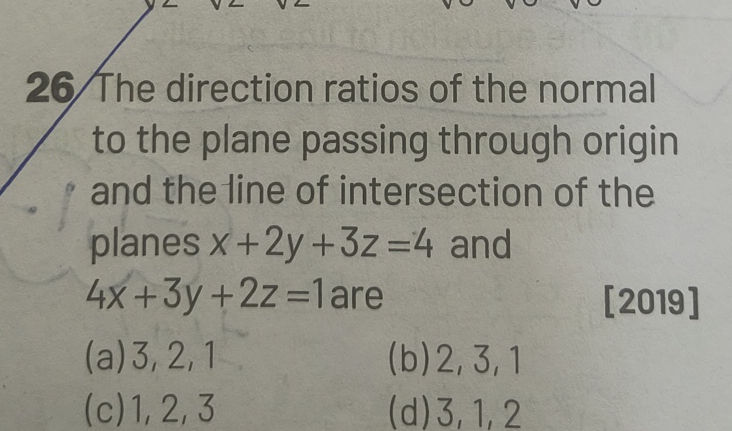 Origin And Normal Math The direction ratios of the normal to the | StudyX