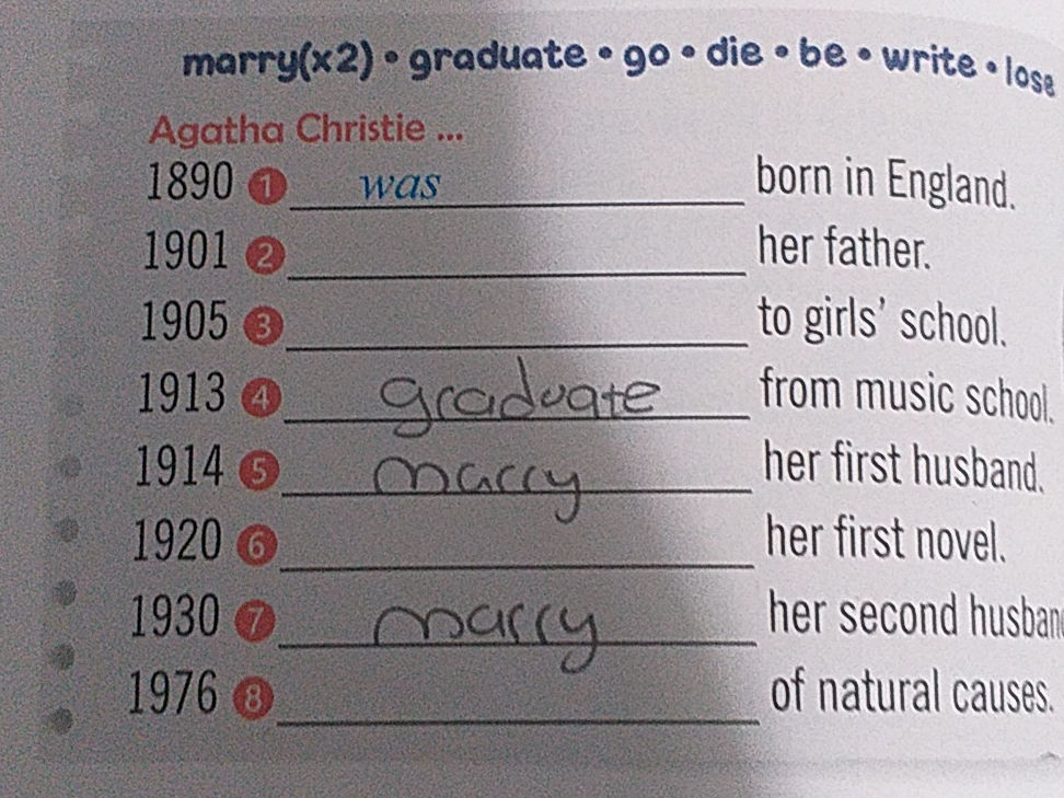 Complete the sentences using the words in | StudyX