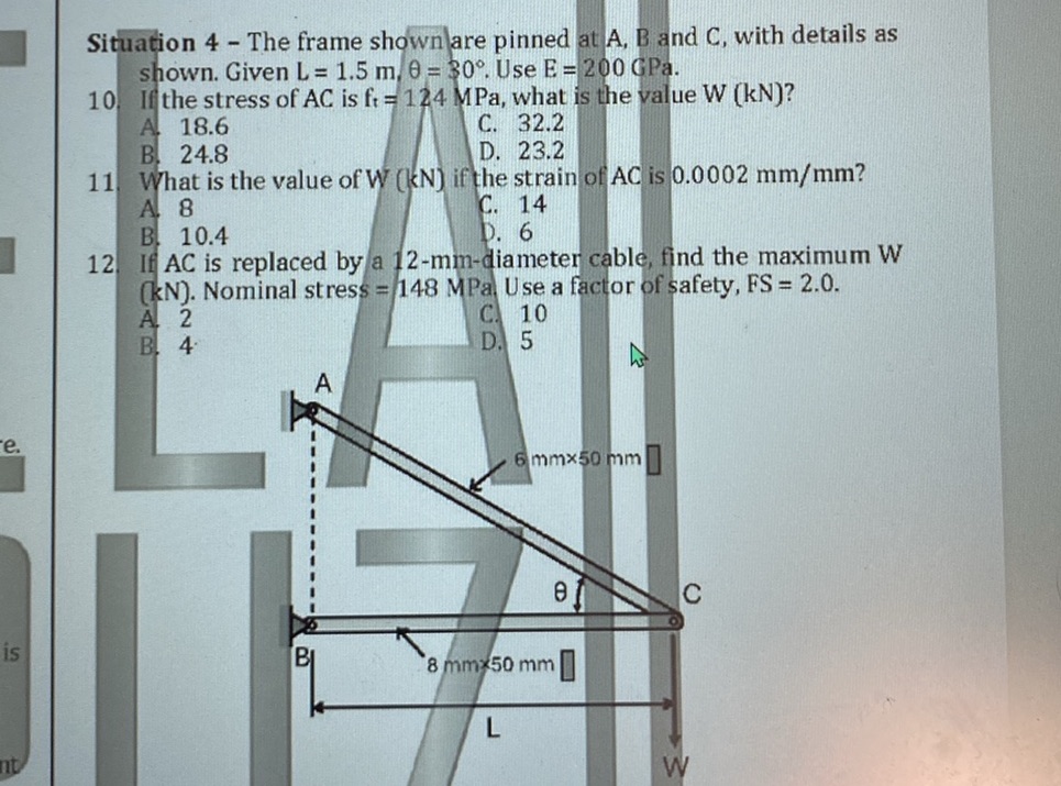 Situation 4 - The frame shown are pinned at | StudyX