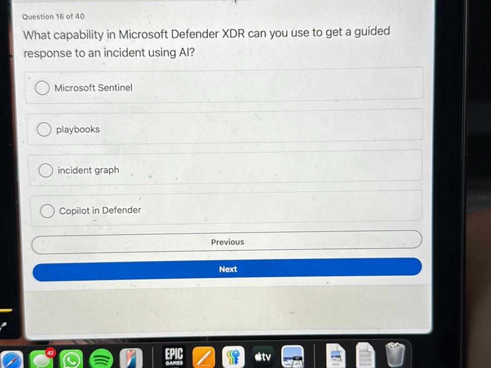 What capability in Microsoft Defender XDR | StudyX