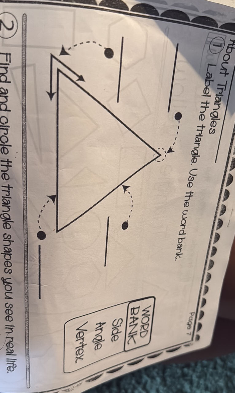 About Triangles ① Label the triangle. Use | StudyX