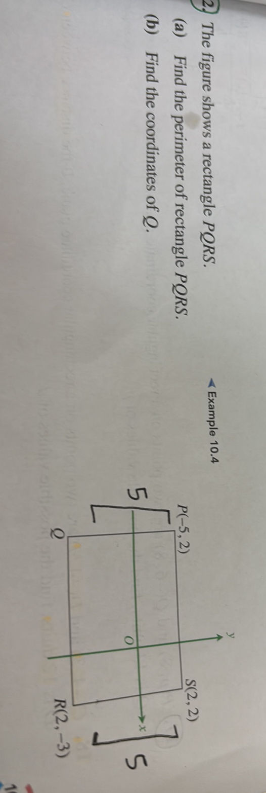 2. The figure shows a rectangle PQRS. (a) | StudyX