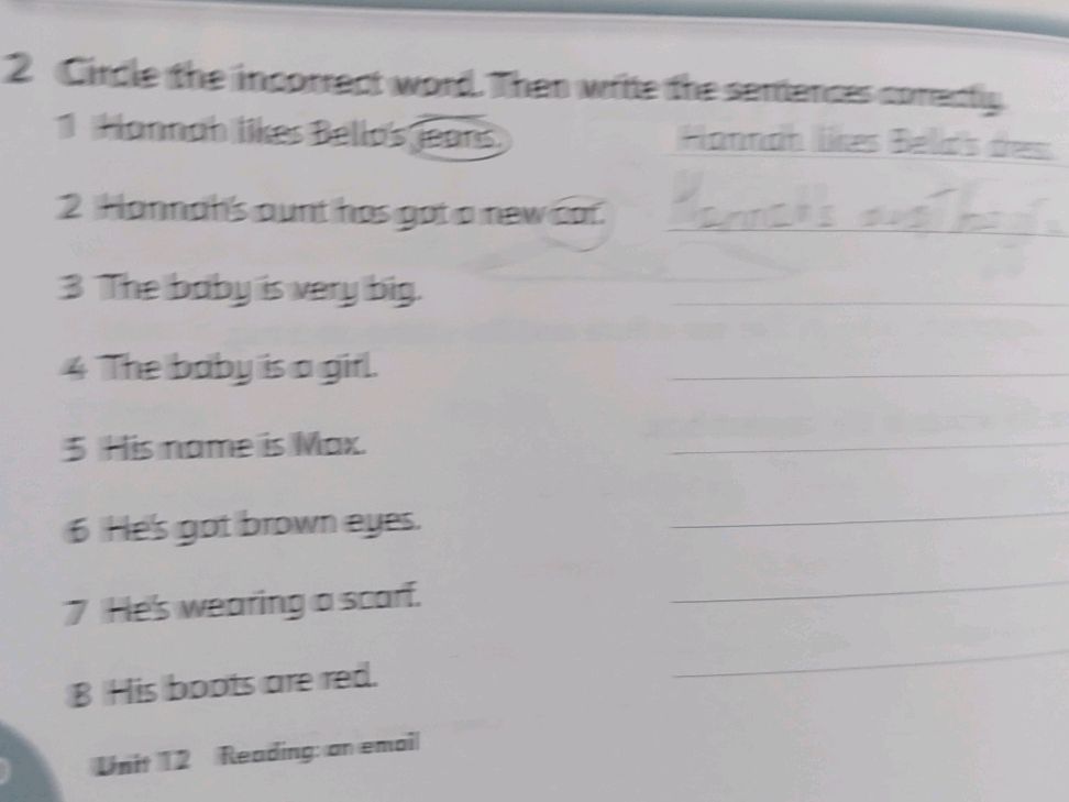 Incorrect Word Problem 2 Circle the incorrect word. Then write the | StudyX