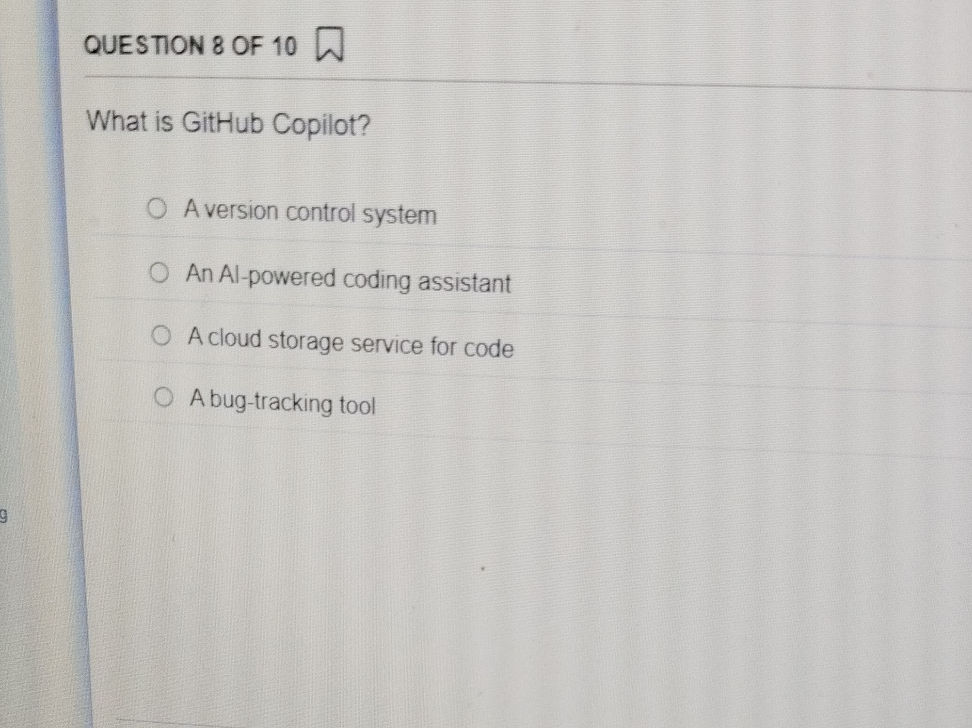 What is GitHub Copilot? O A version control | StudyX