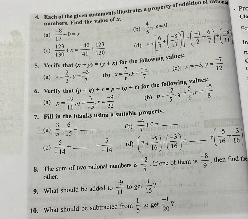 4. Each of the given statements illustrates | StudyX