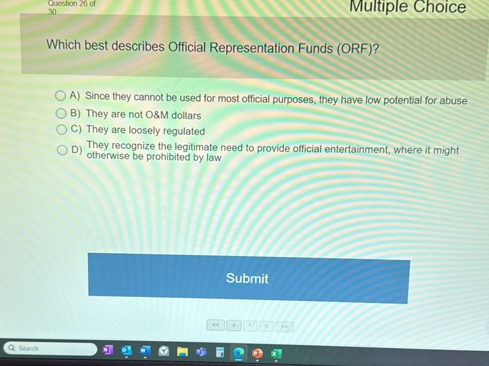 Which best describes Official Representation