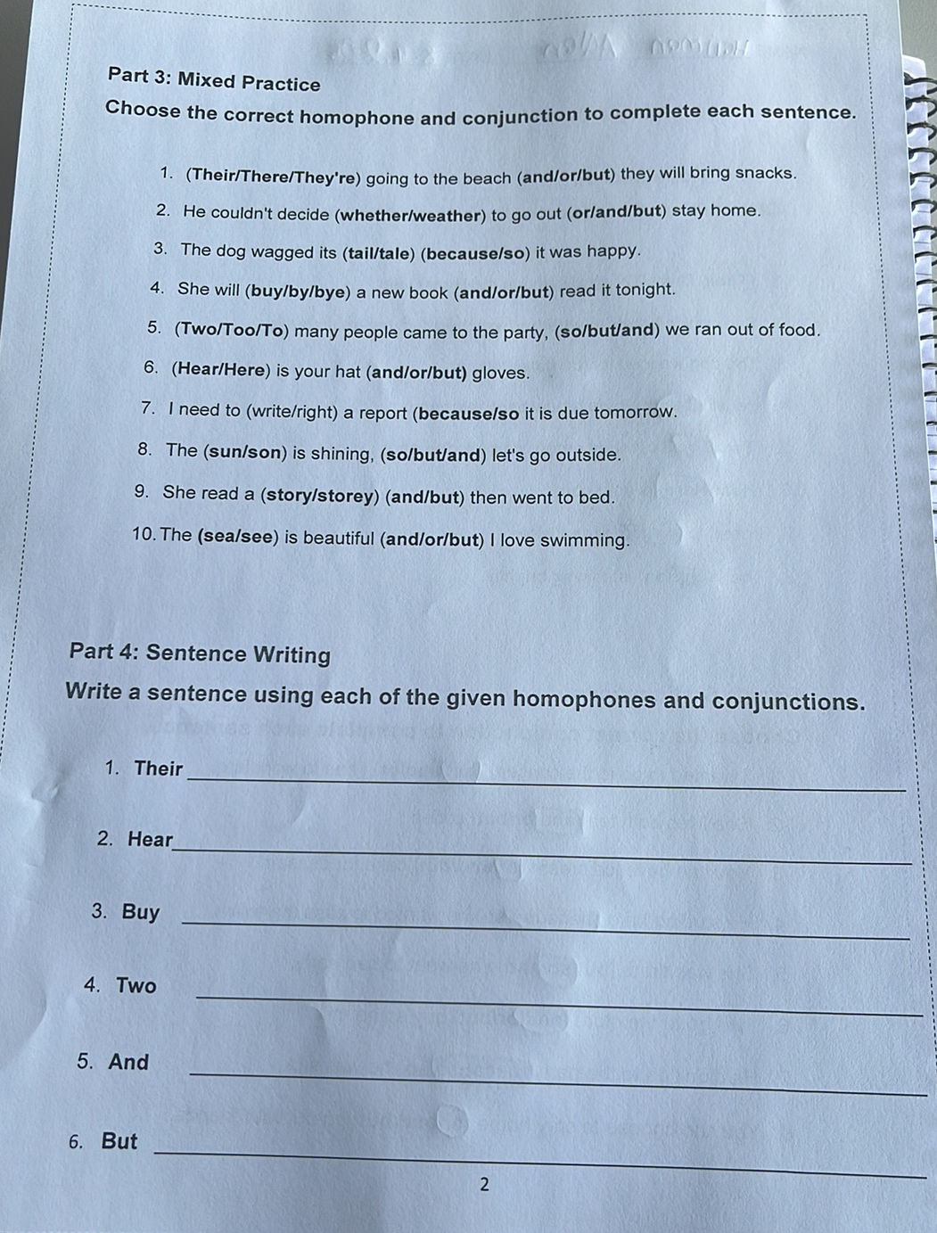 Part 3: Mixed Practice Choose the correct | StudyX
