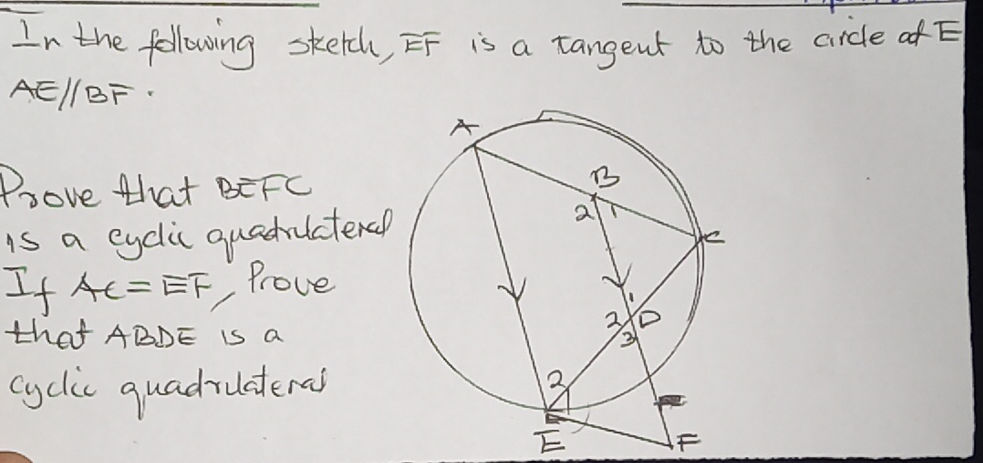 In the following sketch, $ {EF}$ is a | StudyX