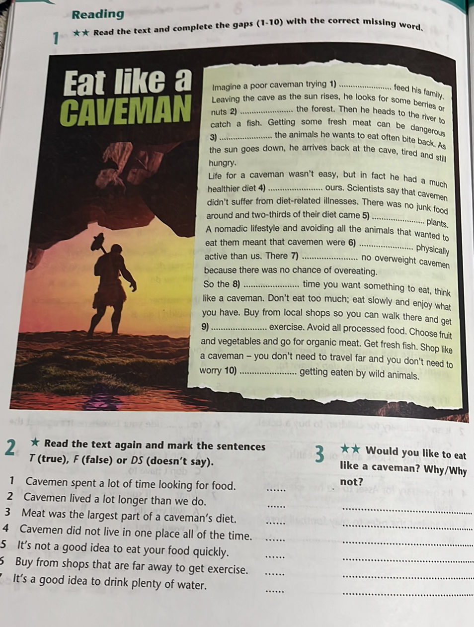 1 ★★ Read the text and complete the gaps | StudyX