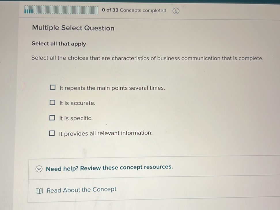Multiple Select Question Select all that | StudyX