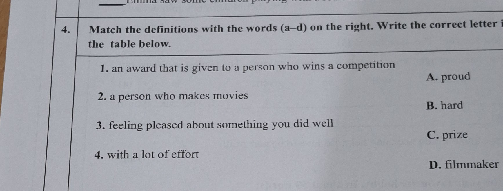 4. Match the definitions with the words | StudyX