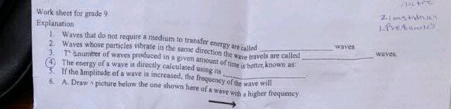 1. Waves that do not require a medium to | StudyX