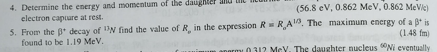 4. Determine the energy and momentum of the | StudyX