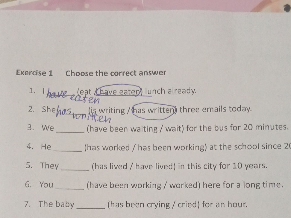 Exercise 1 Choose the correct answer 1. I | StudyX