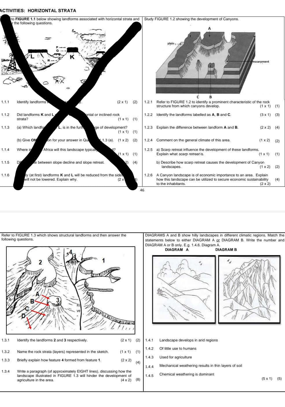 1.1.1 Identify landforms 1.1.2 Did landforms | StudyX
