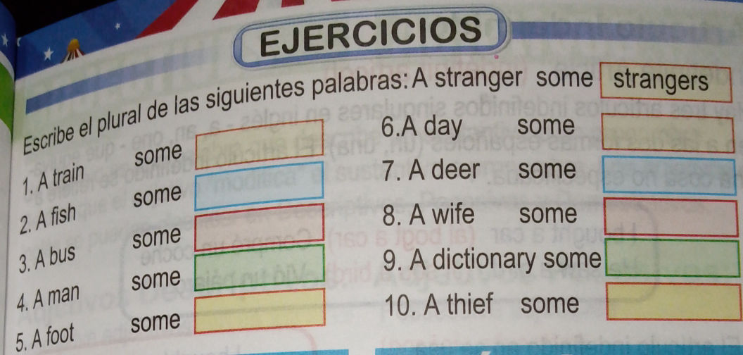 Escribe el plural de las siguientes | StudyX