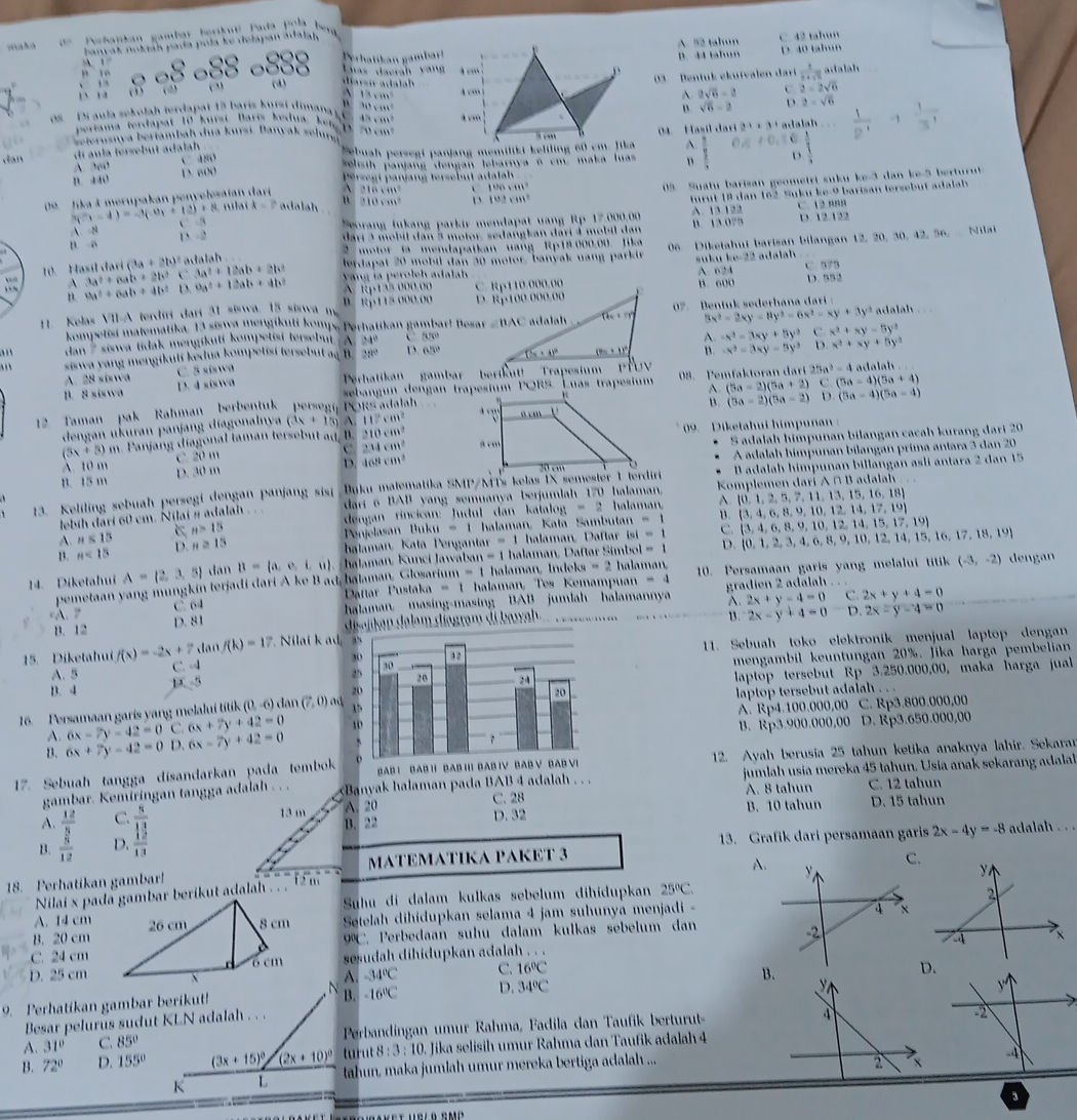 1. Perhatikan gambar berikut! Pada pola | StudyX