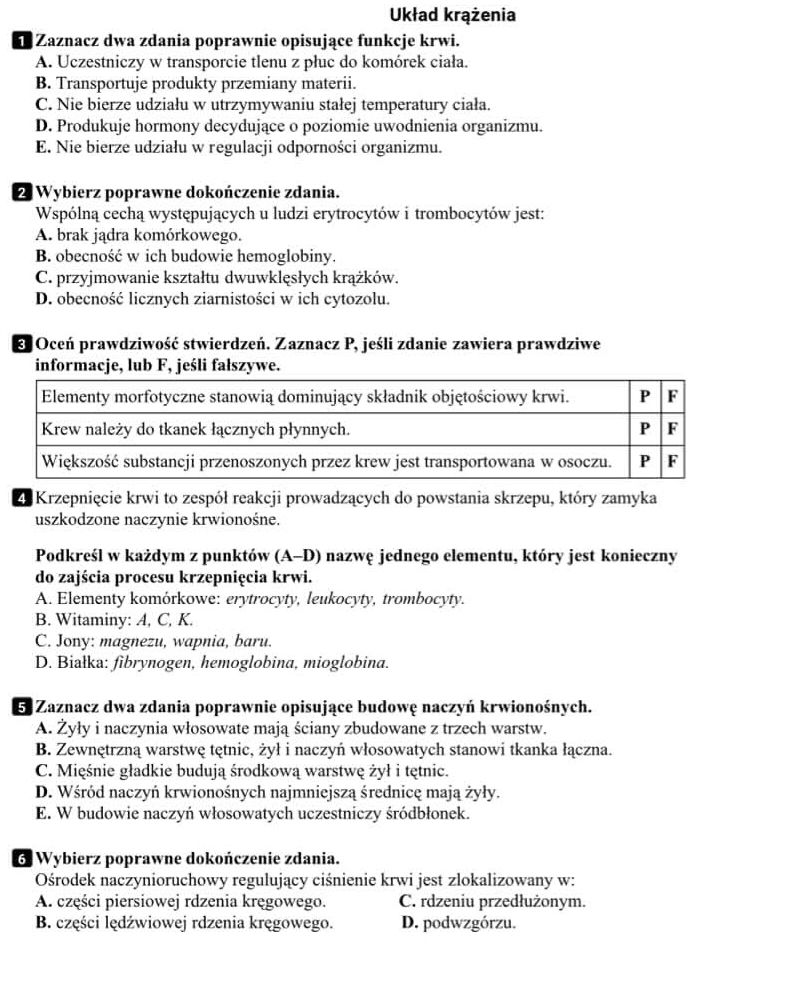 1 Zaznacz dwa zdania poprawnie opisujące | StudyX