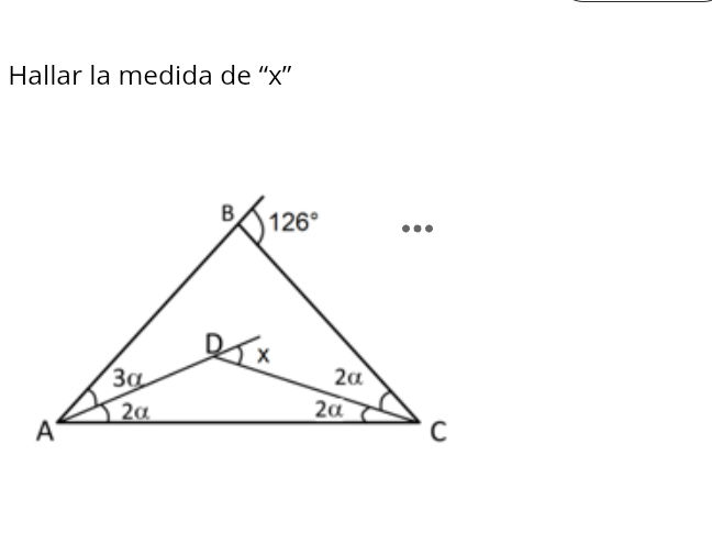 Hallar la medida de "x" $ B = 126^ $ $ A | StudyX