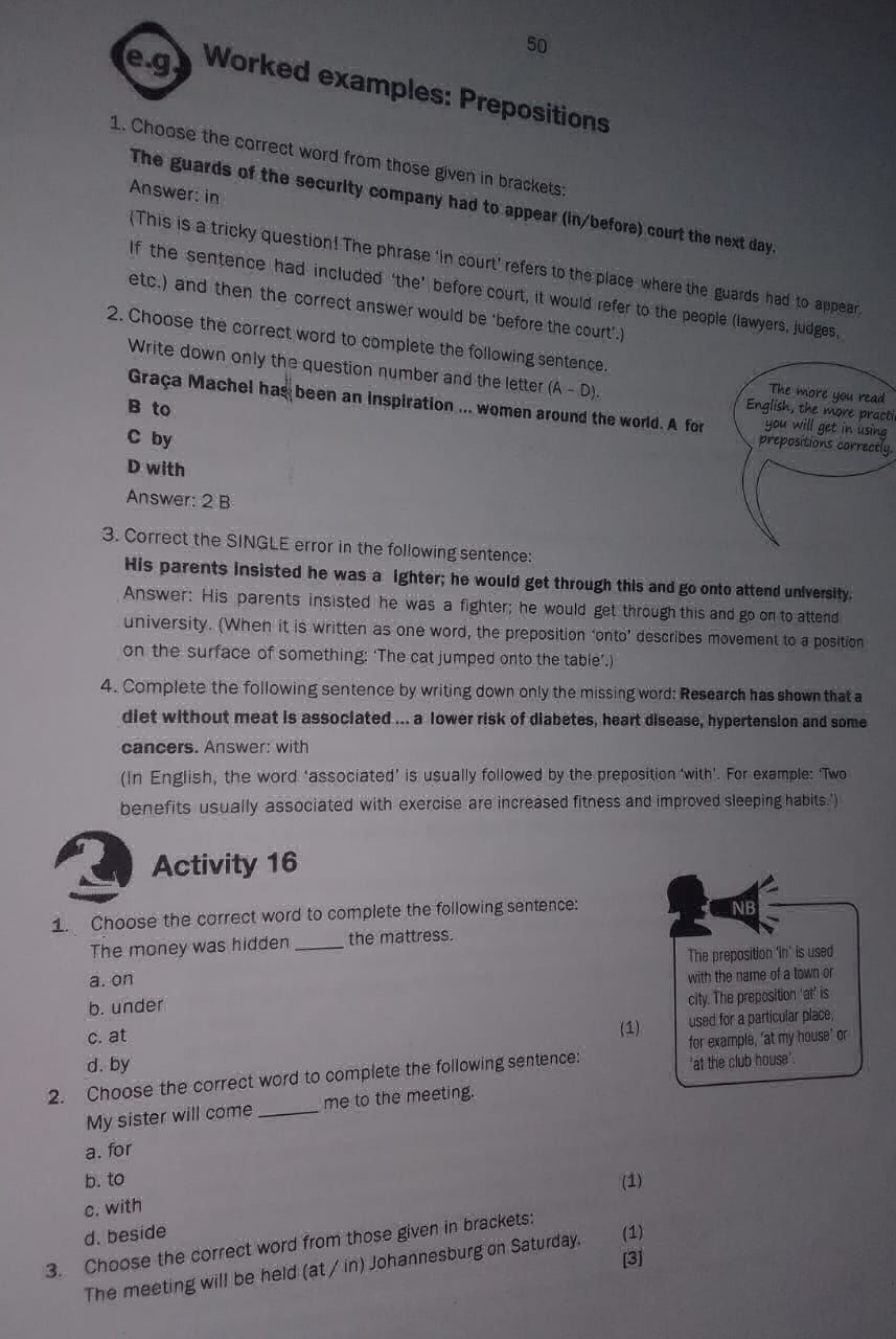1. Choose the correct word from those given | StudyX