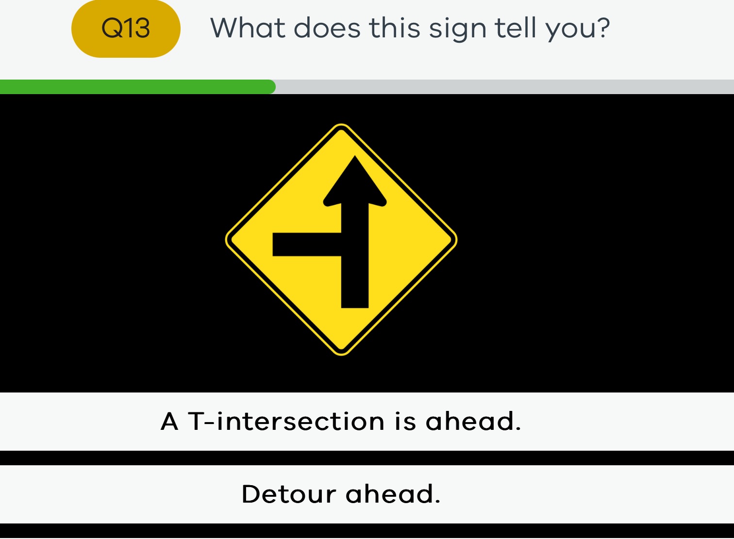 What does this sign tell you? A | StudyX