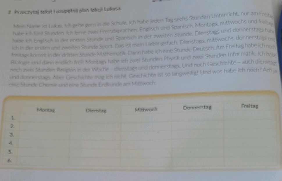 Przeczytaj Tekst I Uzupełnij Plan Lekcji Ellen studyx.ai