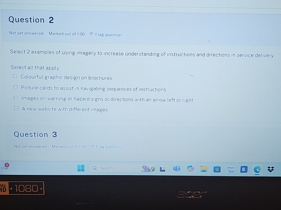 Select 2 examples of using imagery to