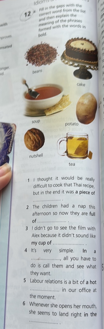 12. Fill in the gaps with the correct word | StudyX