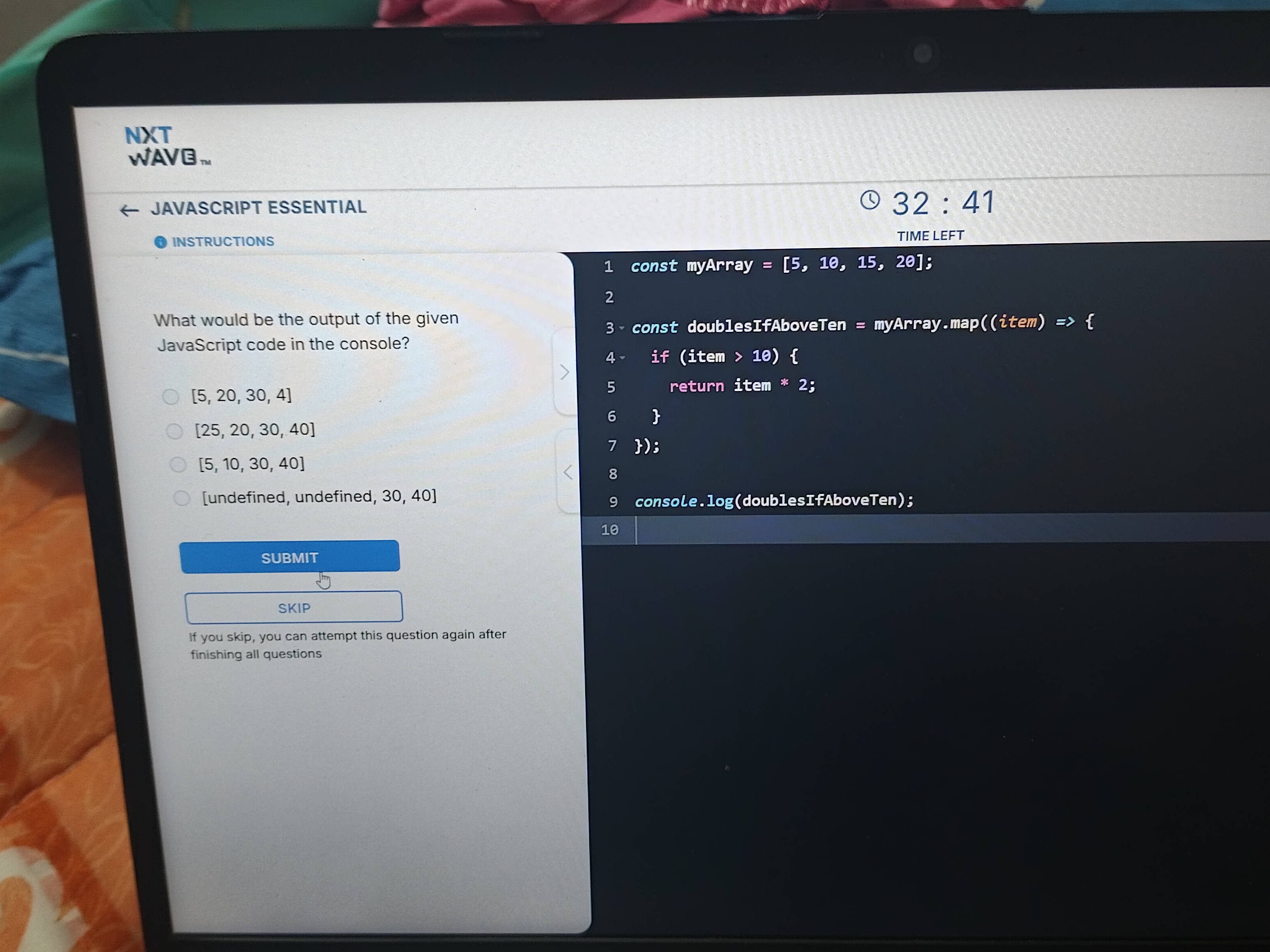 What would be the output of the given | StudyX