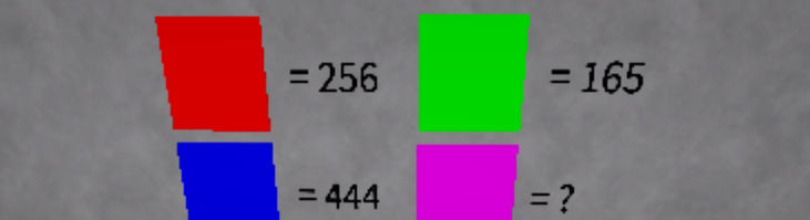 The image shows colored shapes with | StudyX