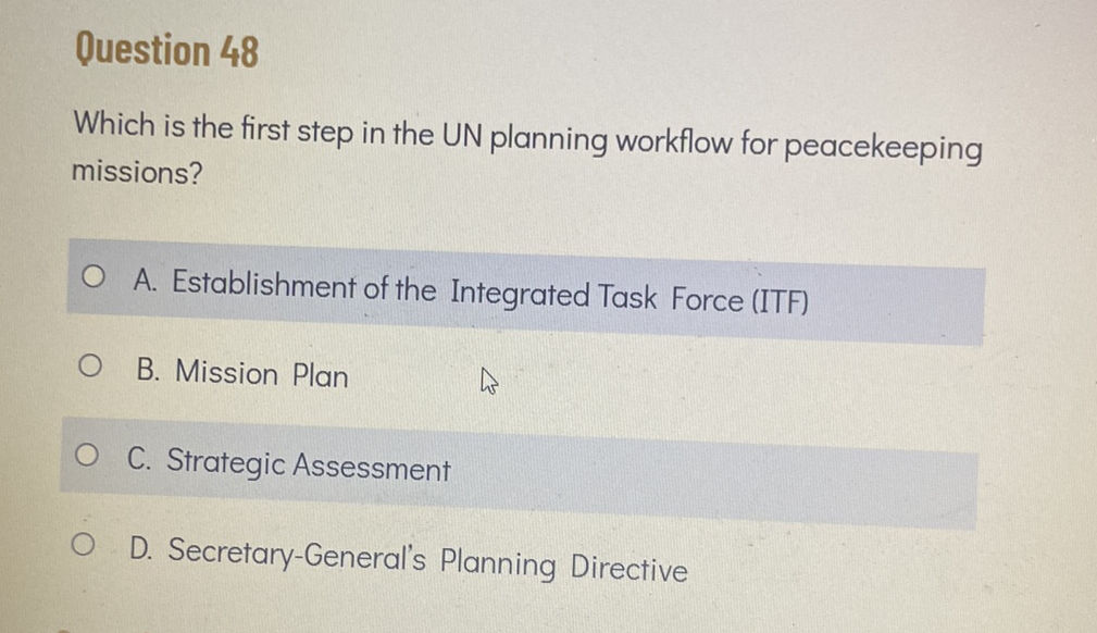 Question 48 Which is the first step in the | StudyX