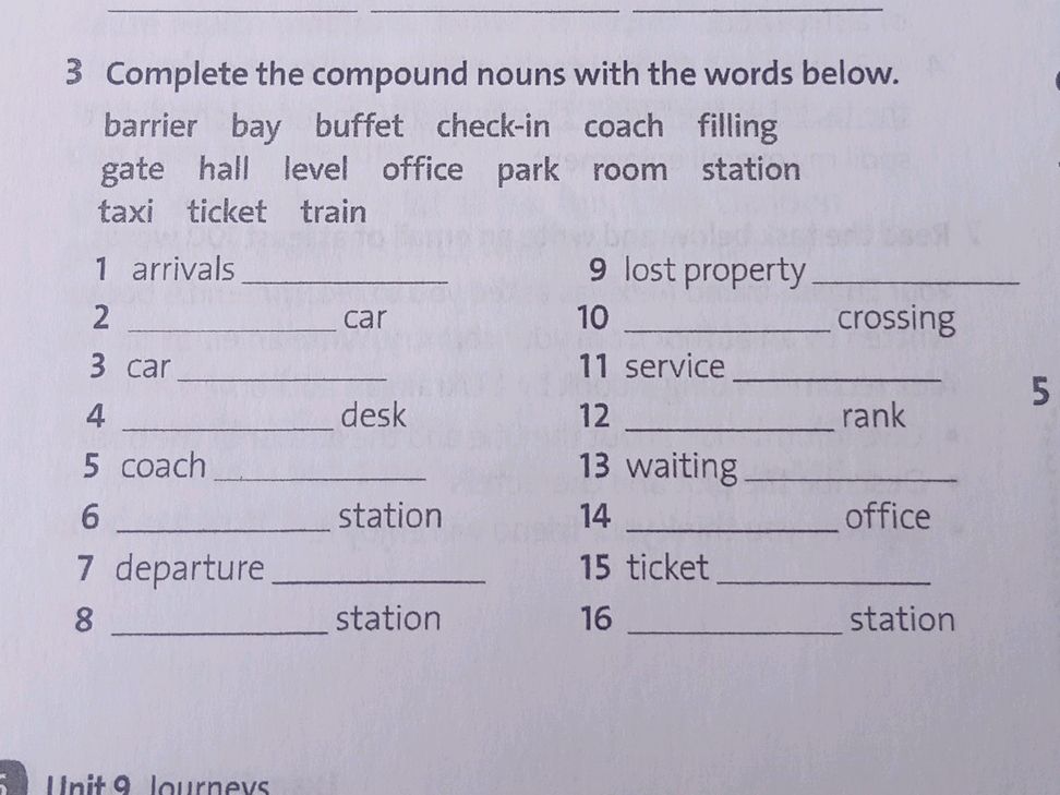 3 Complete the compound nouns with the words | StudyX