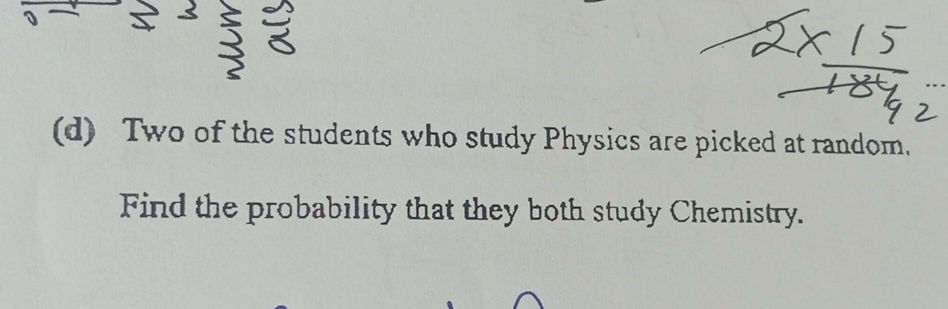 (d) Two of the students who study Physics | StudyX