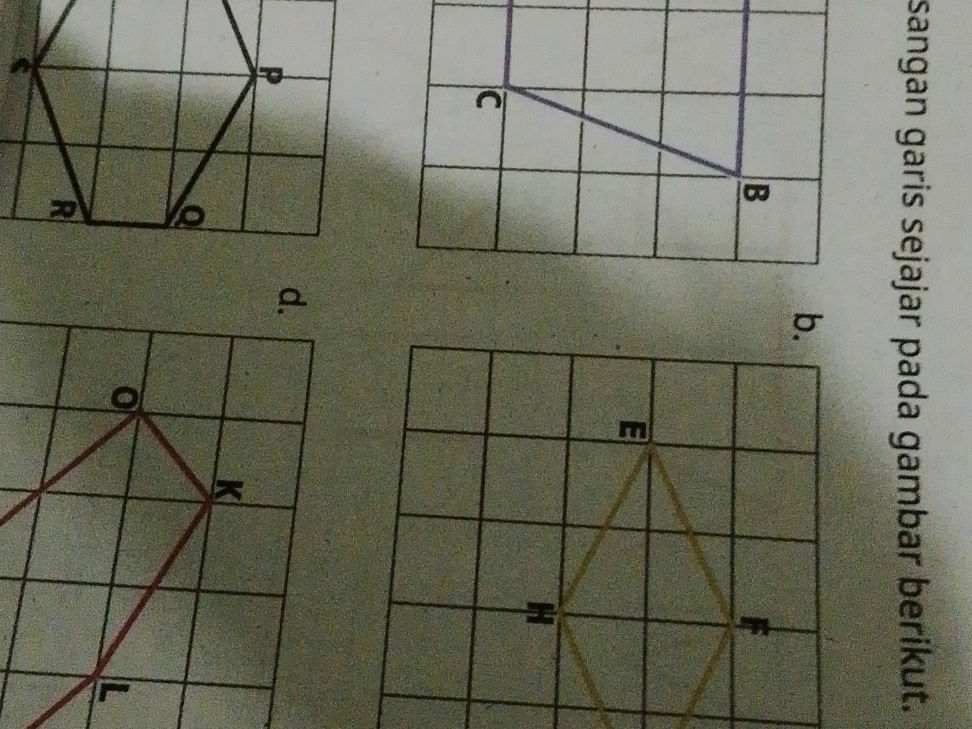 sangan garis sejajar pada gambar berikut. | StudyX
