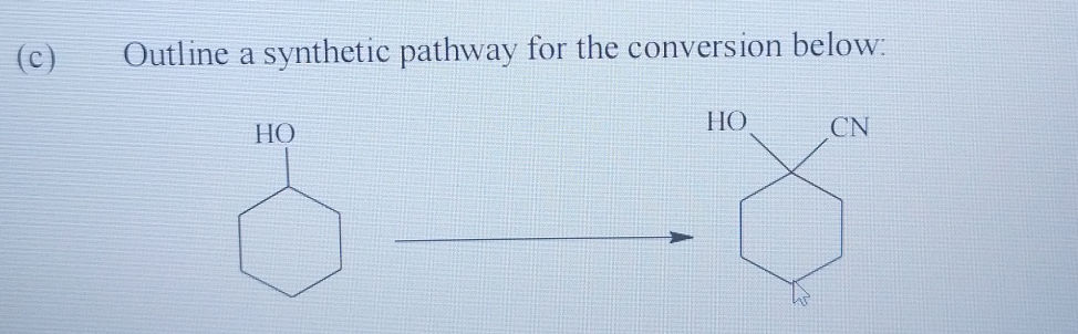 (c) Outline a synthetic pathway for the | StudyX