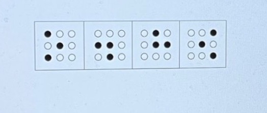 The image shows a sequence of four patterns. | StudyX