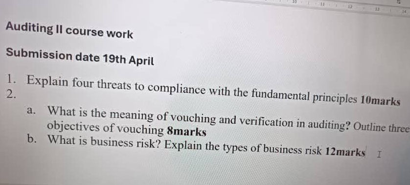1. Explain four threats to compliance with | StudyX