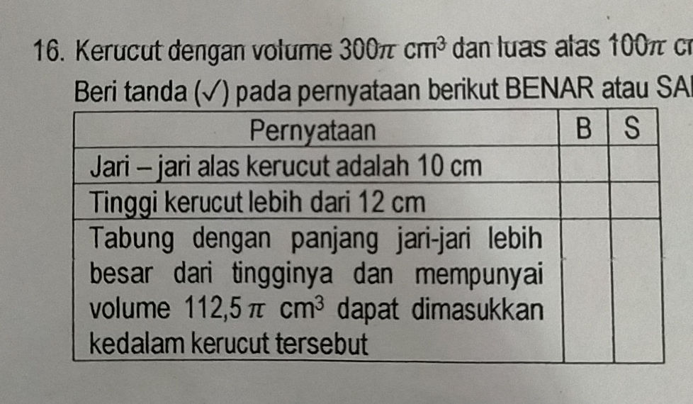 Volume Kerucut | StudyX
