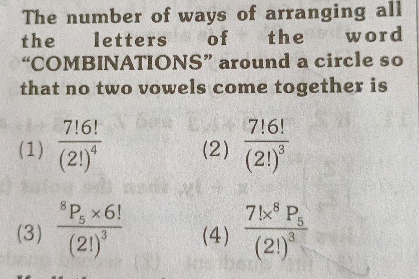 The number of ways of arranging all the | StudyX