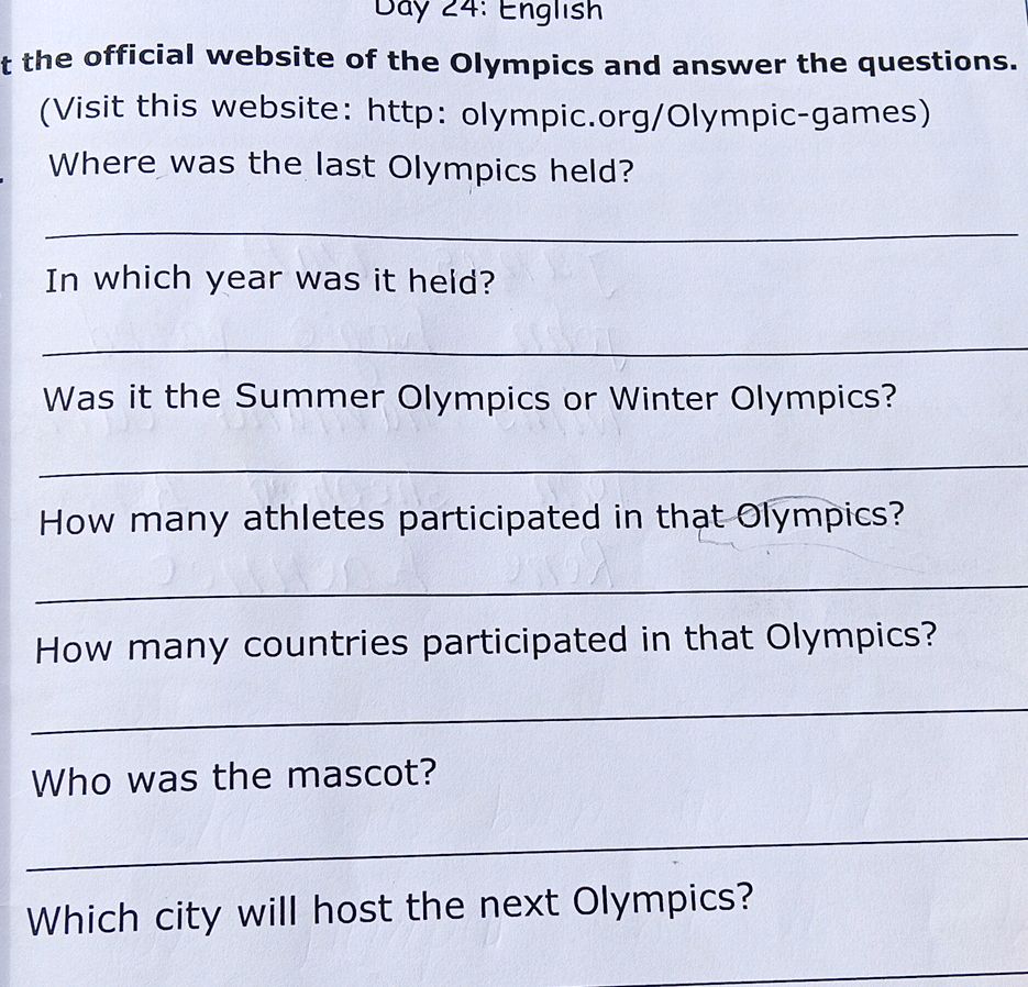 Where Was The Last Olympics Held