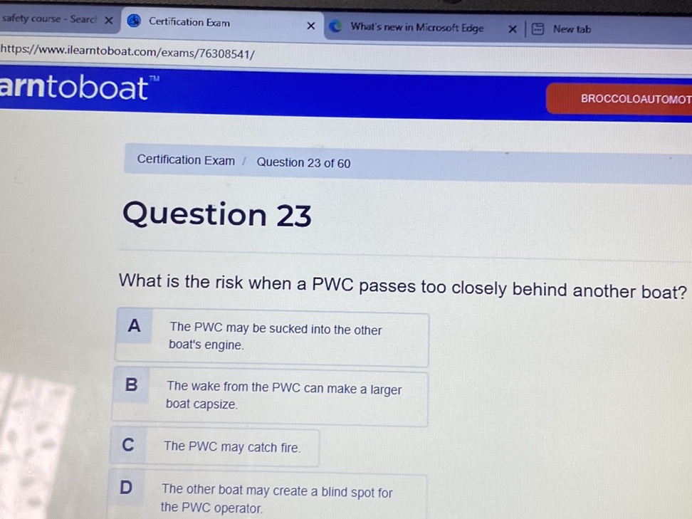 Pwc Operator What is the risk when a PWC passes too